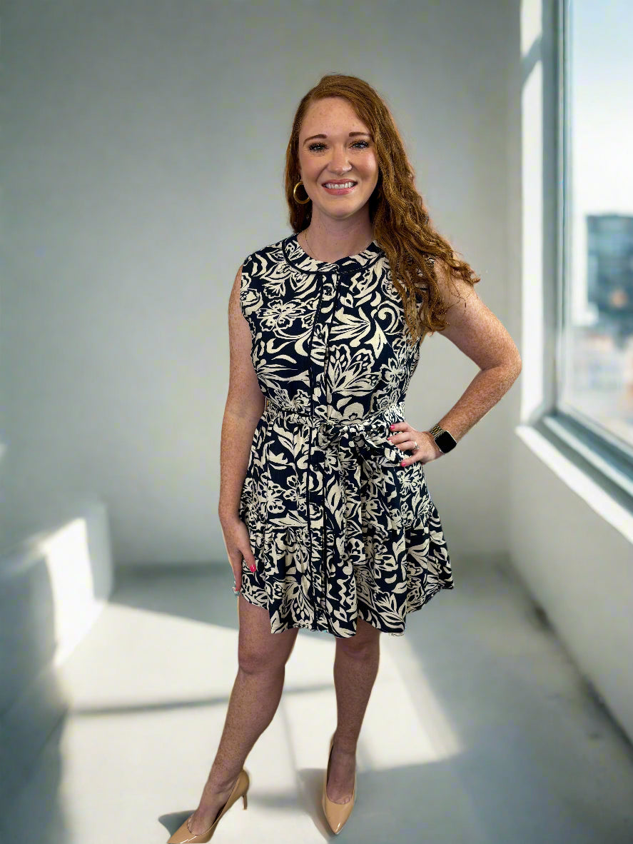 Fit & Flare Floral Dress - Jolie Femme Boutique