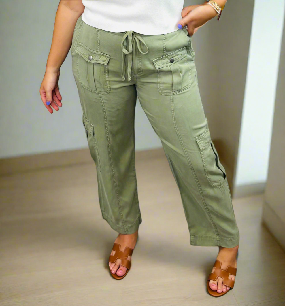 Sage Hi Rise Tencel Cargo Pant - Jolie Femme Boutique