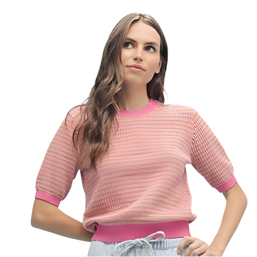 Stiped Puff Sleeve Top - Jolie Femme Boutique