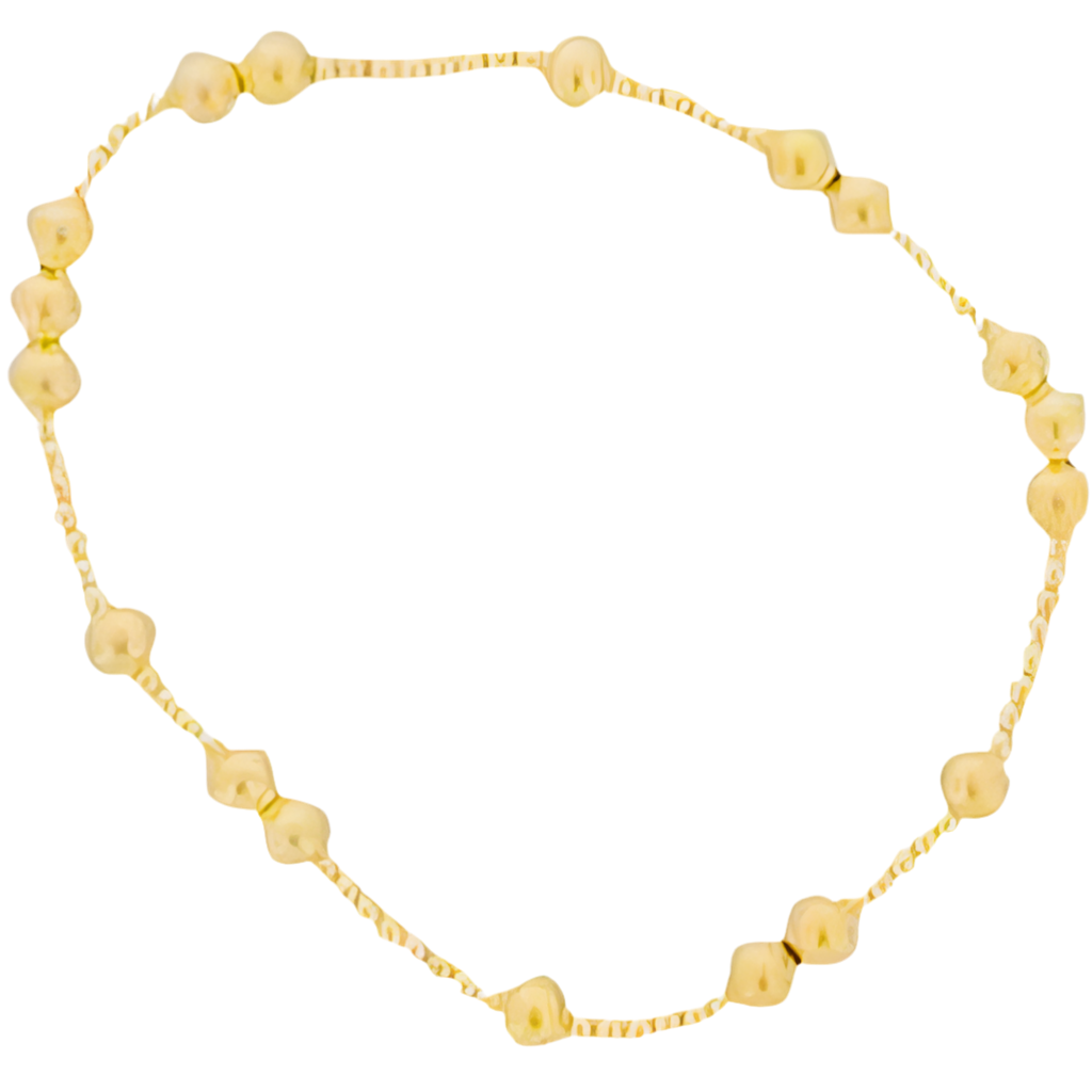 18K Gold Plated Beaded Stretch Bracelet - Jolie Femme Boutique