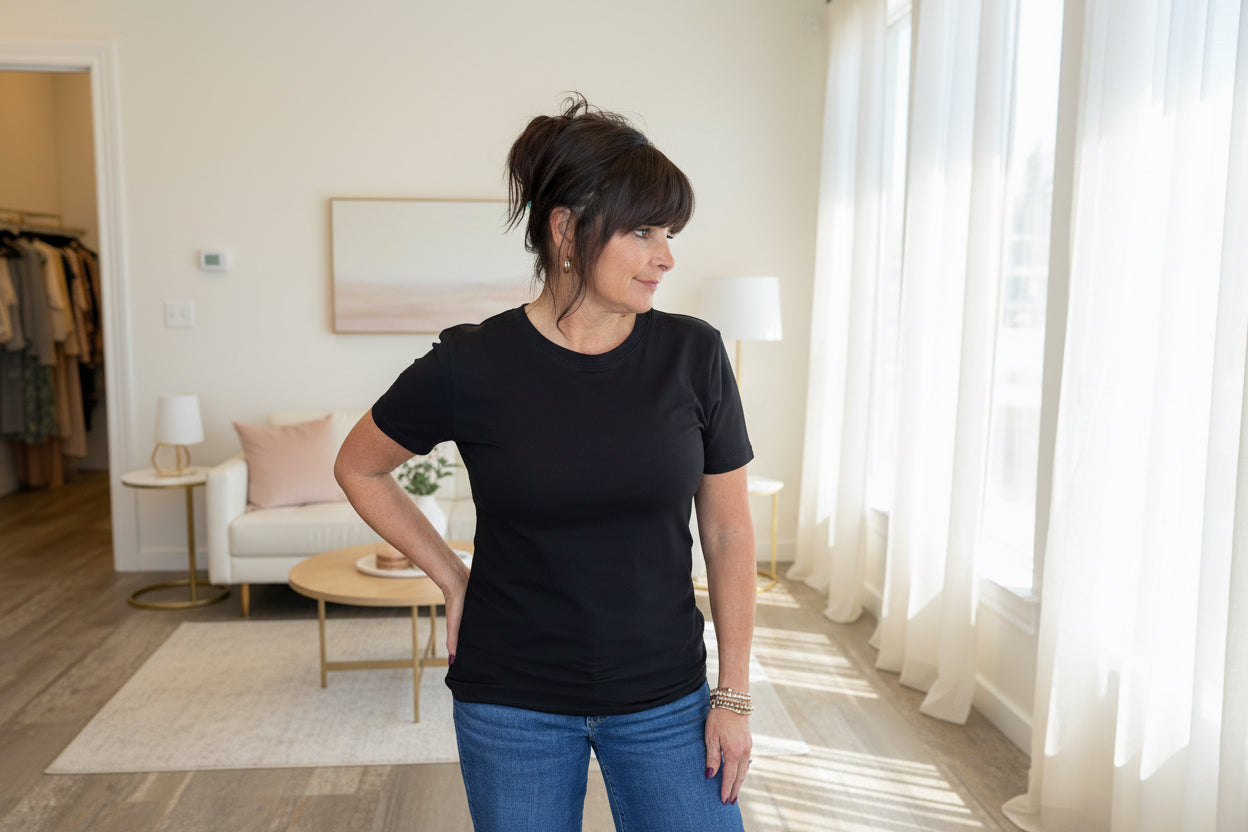 Basic Crew Neck Tee - Jolie Femme Boutique