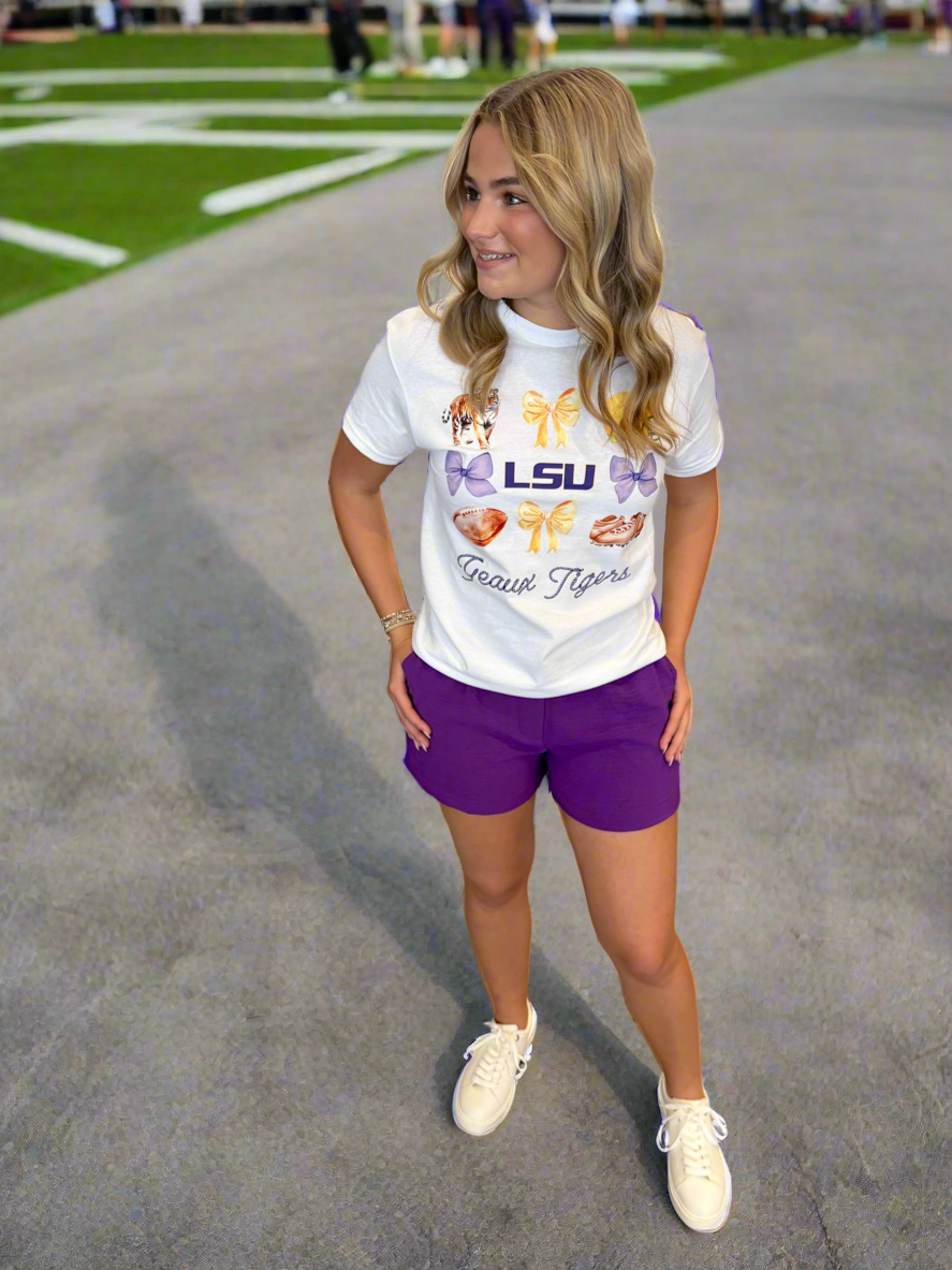 Purple High Waisted Short