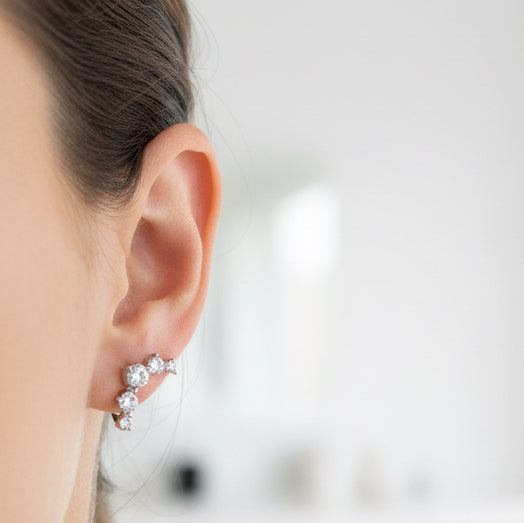 Rhinestone Huggie Stud Earring