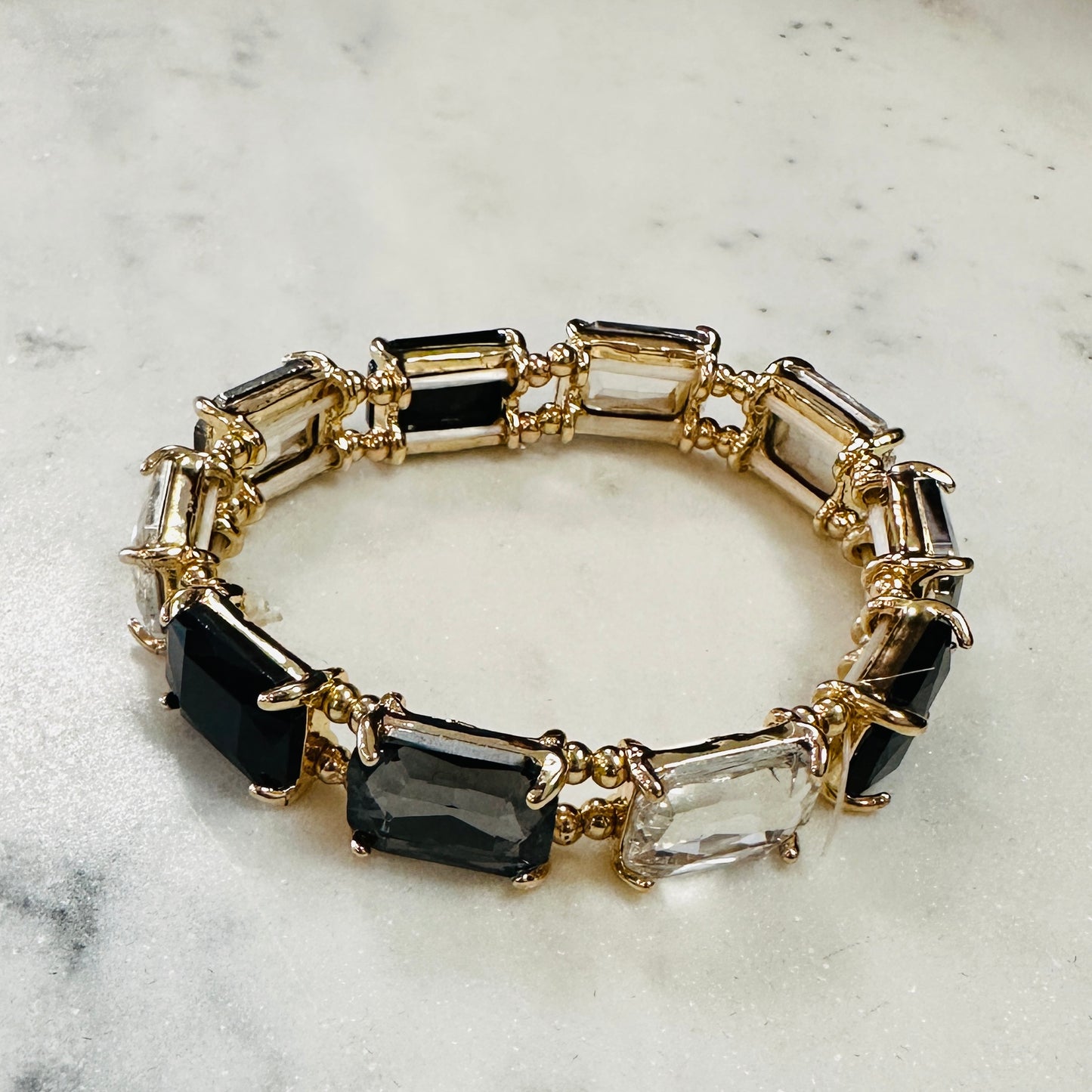 Gradient Black Stretch Bracelet - Jolie Femme Boutique