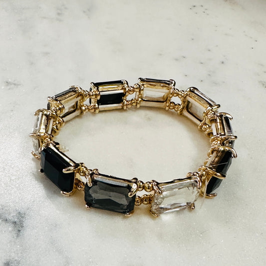 Gradient Black Stretch Bracelet - Jolie Femme Boutique