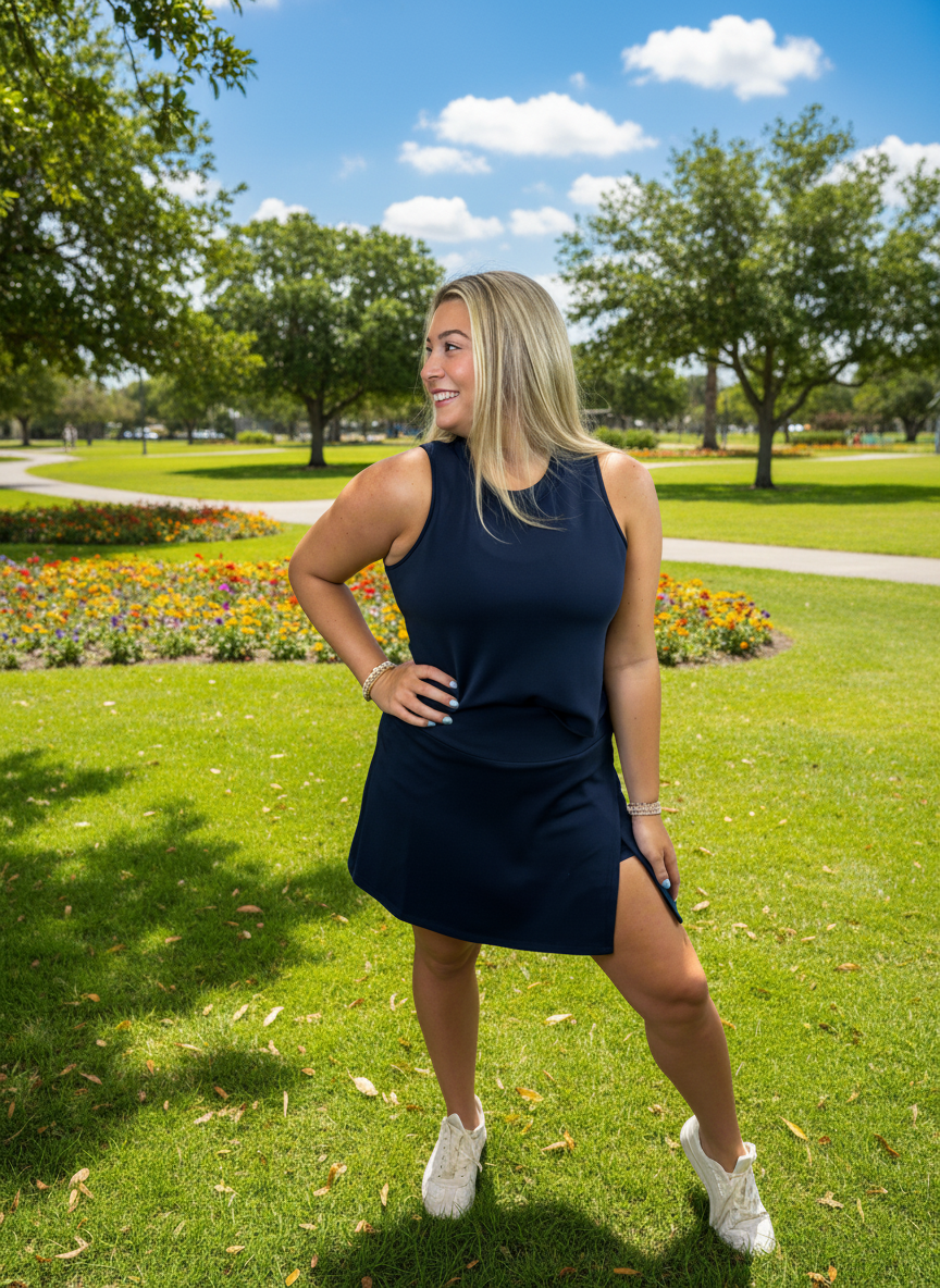 Soft Modal Skort-Navy - Jolie Femme Boutique