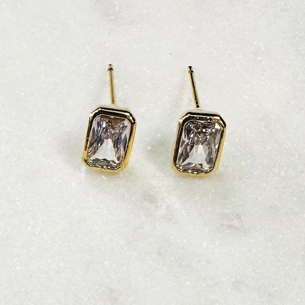 Rectangle Rhinestone Stud