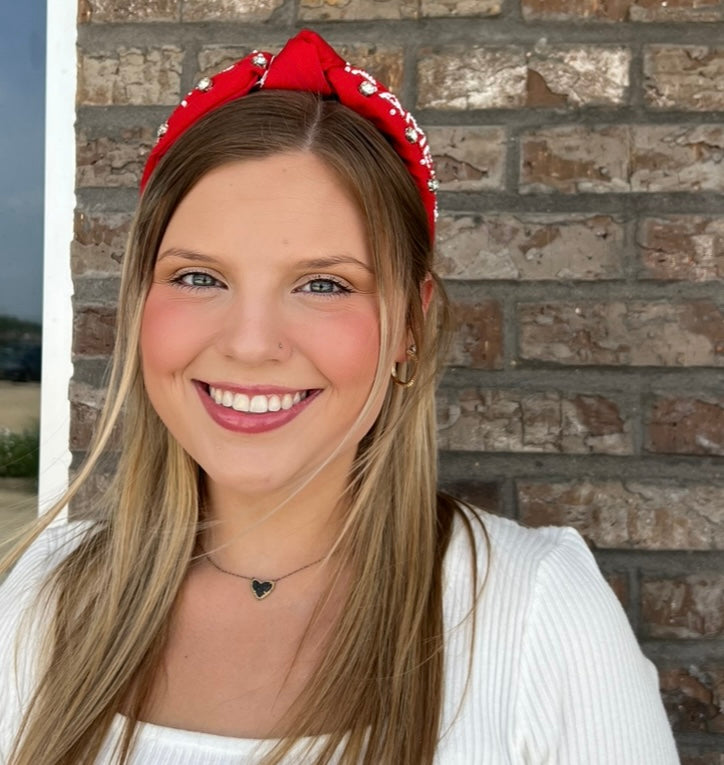 Gameday Red Headband - Jolie Femme Boutique