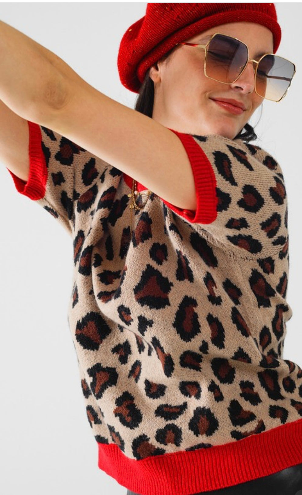 Cozy Leopard Print Sweater - Jolie Femme Boutique