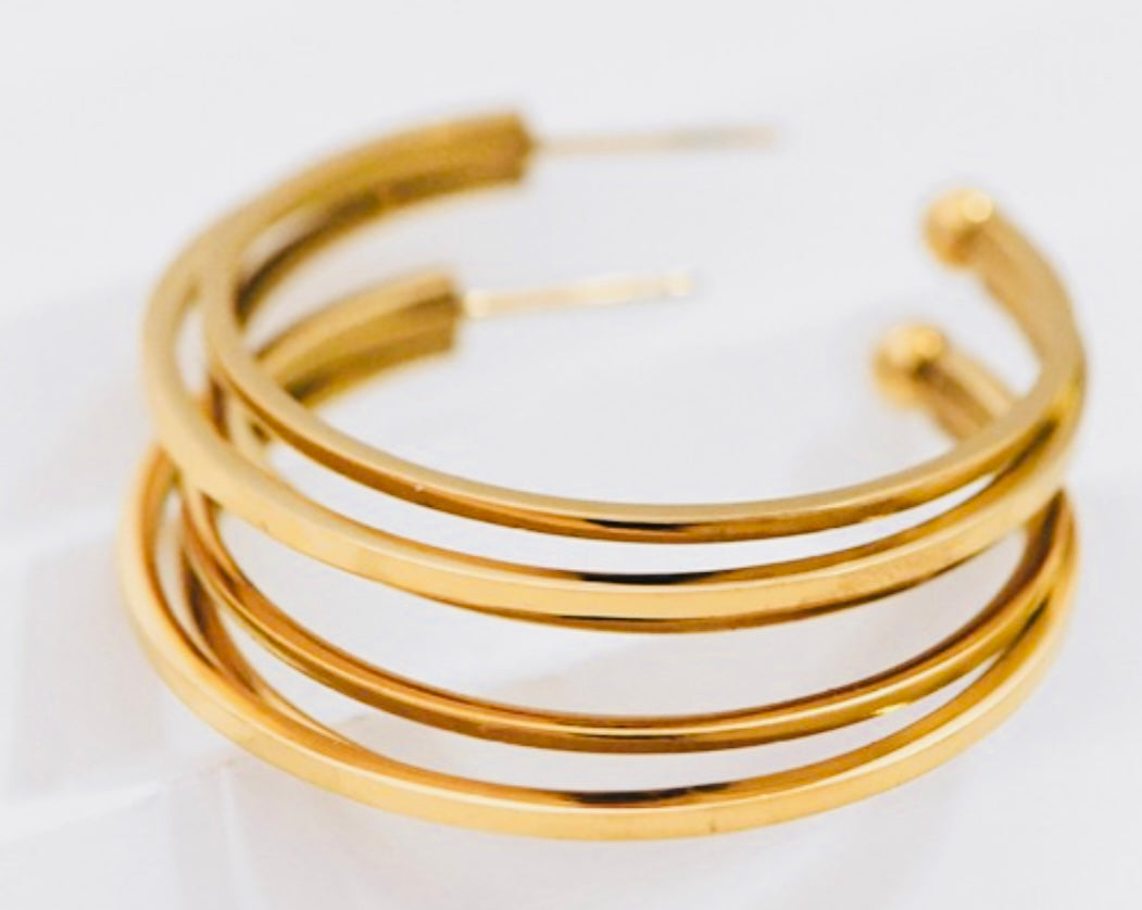 18K Gold Dipped Hoop - Jolie Femme Boutique
