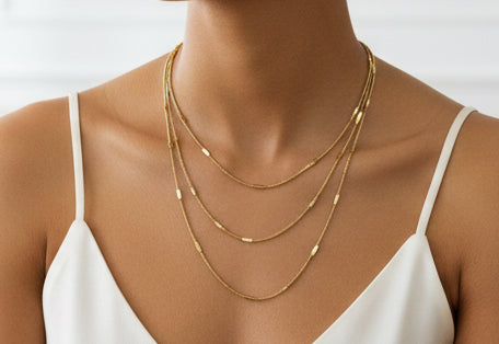 Three Layered Necklace - Jolie Femme Boutique