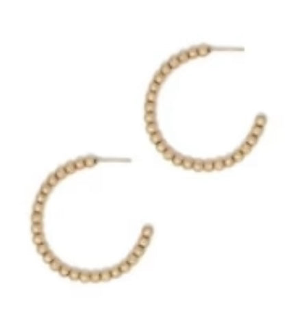 Worn Gold Beaded Earring - Jolie Femme Boutique