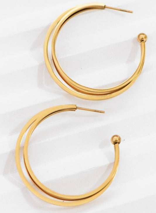 18K Gold Dipped Hoop - Jolie Femme Boutique