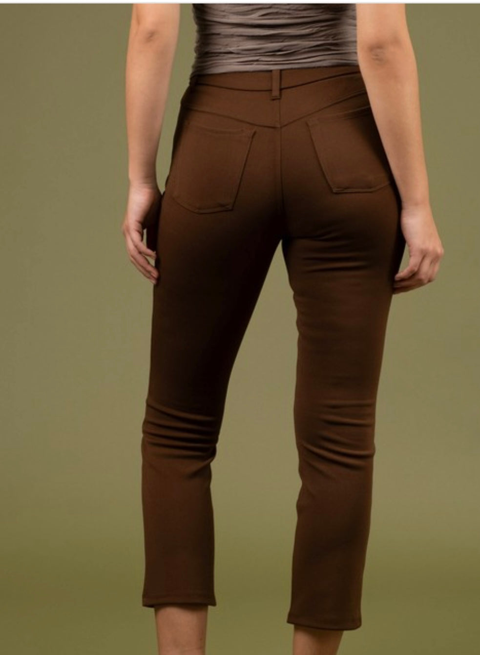 Hi Waisted Straight Leg Crop Pant - Jolie Femme Boutique