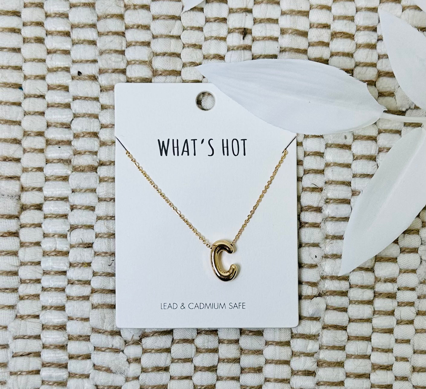 Bubble Initial Necklace - Jolie Femme Boutique