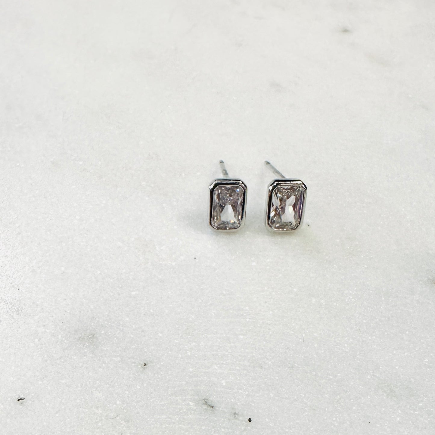 Rectangle Rhinestone Stud