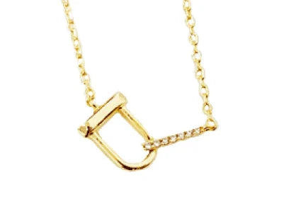Dainty Pave Linked Pendant Necklace