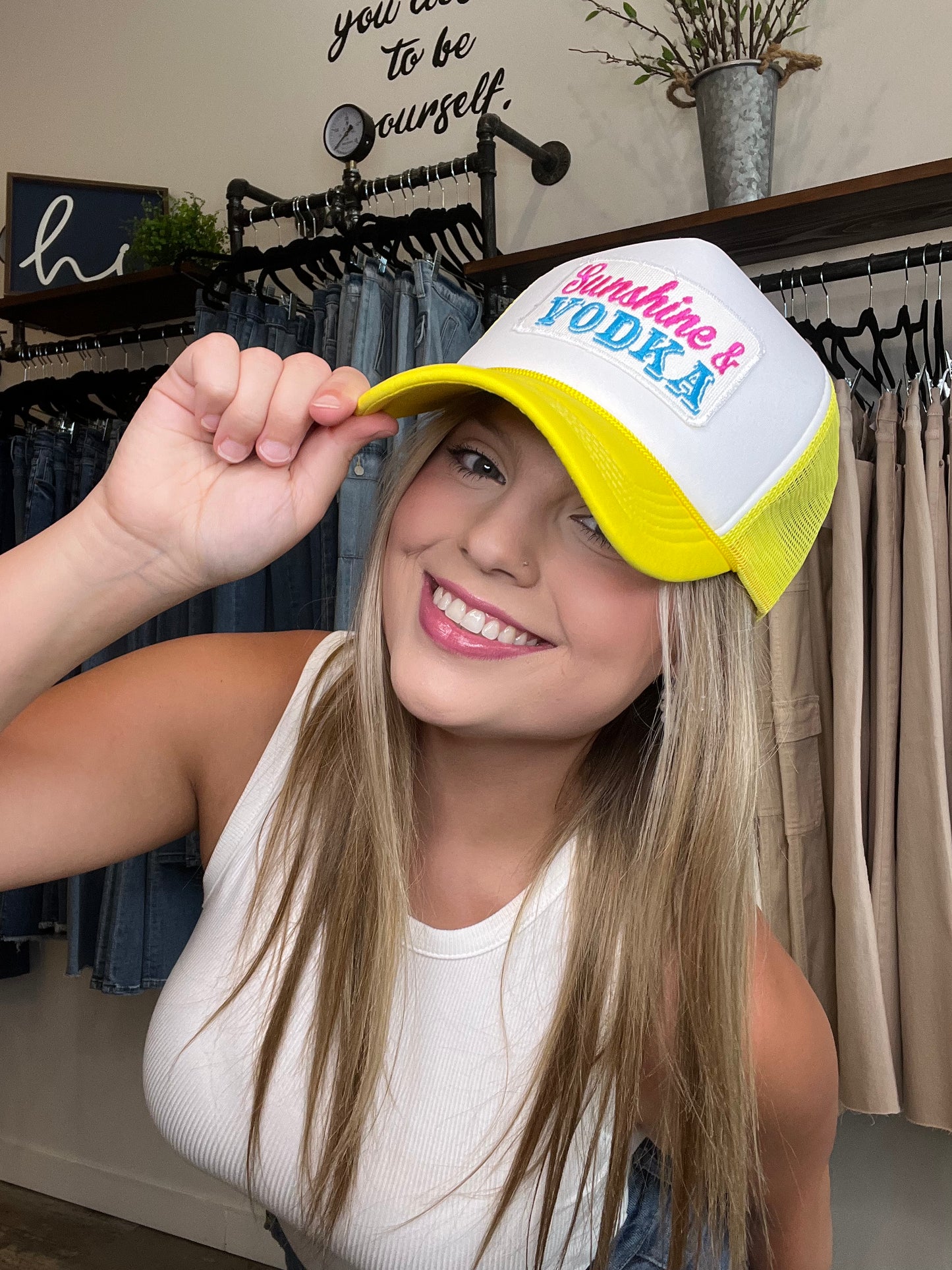 Sunshine & Vodka Trucker Hat - Jolie Femme Boutique