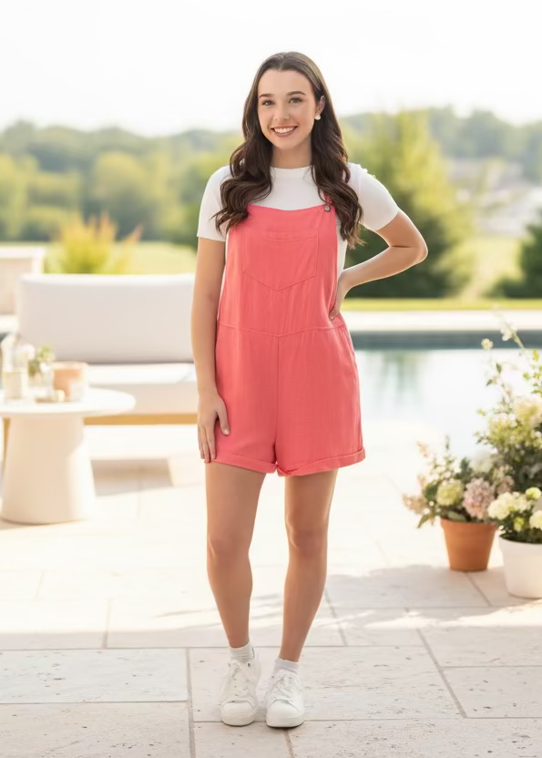 Linen Self Tie Romper - Jolie Femme Boutique