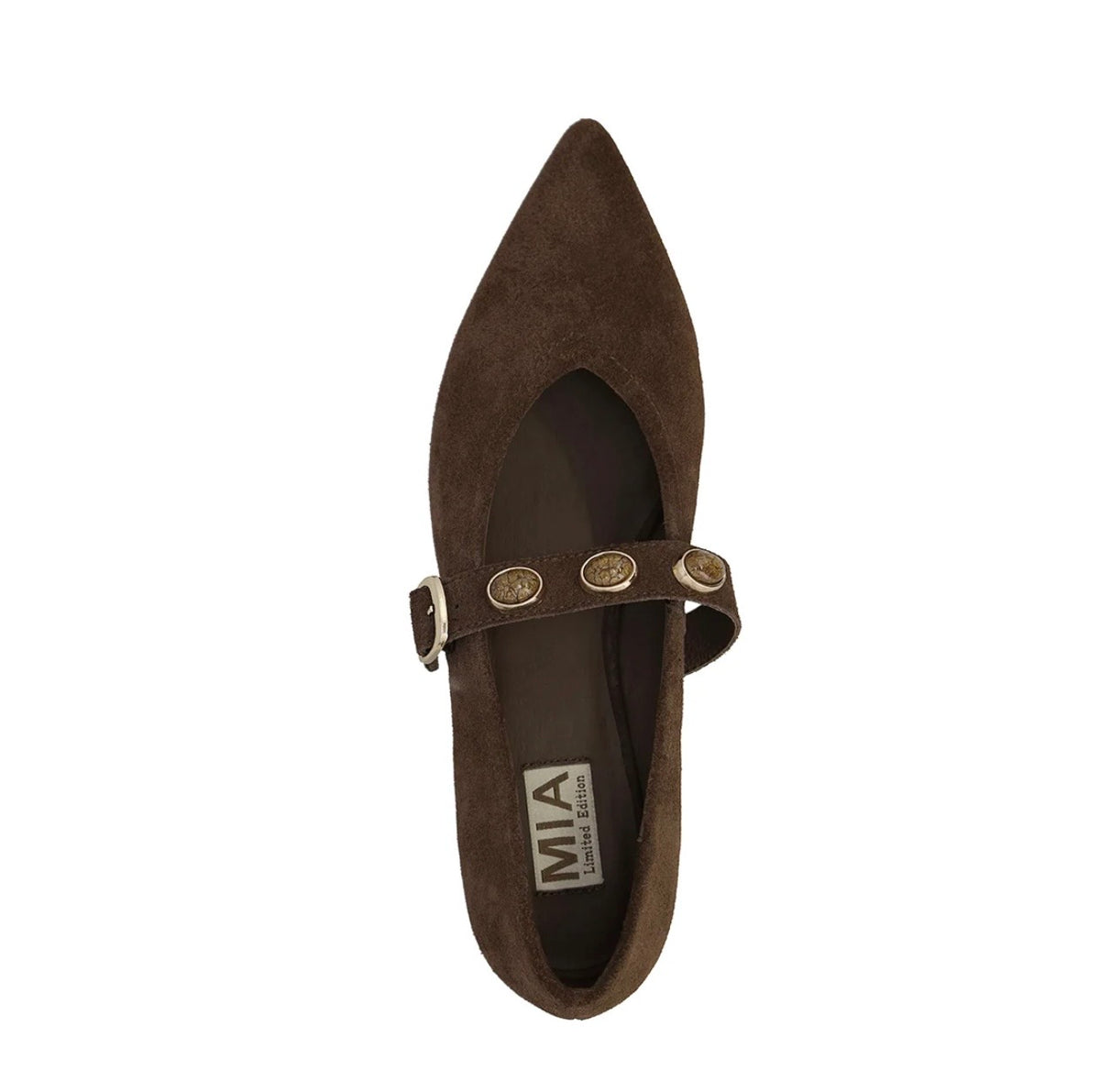 MIA Mia Abrina suede flat in a classic slip-on design