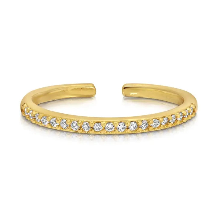 Delicate Adjustable Pavé Ring