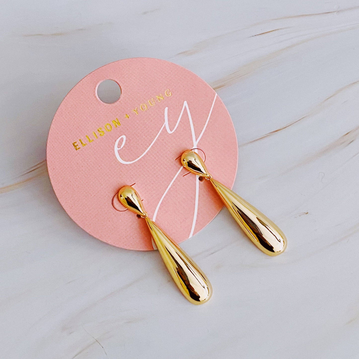 Golden Object Double Tier Earrings - Jolie Femme Boutique