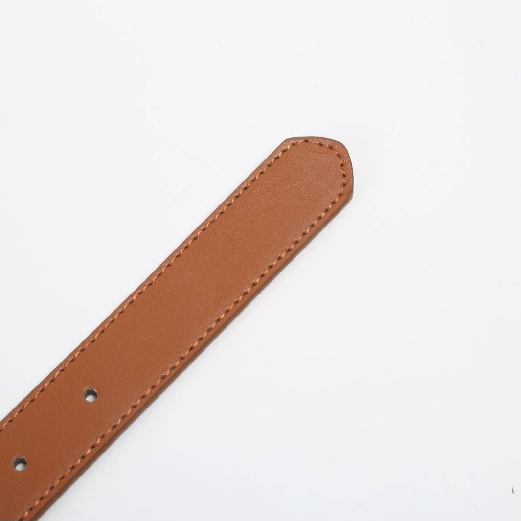 Camel Gold Buckle Belt