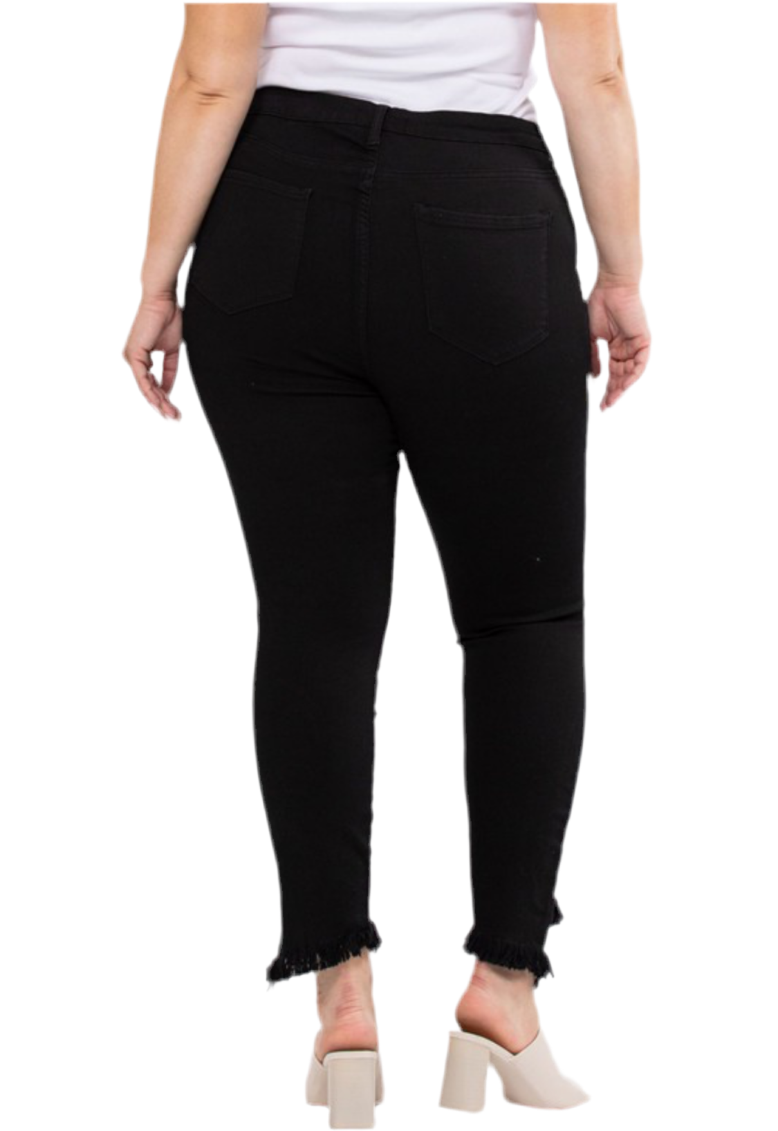 Plus Size Mid Rise Crop Skinny