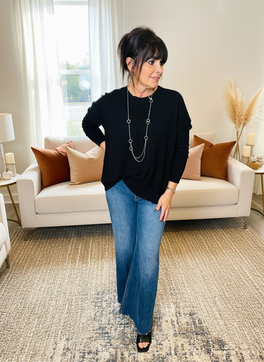 Long Sleeve HI-Low Sweater