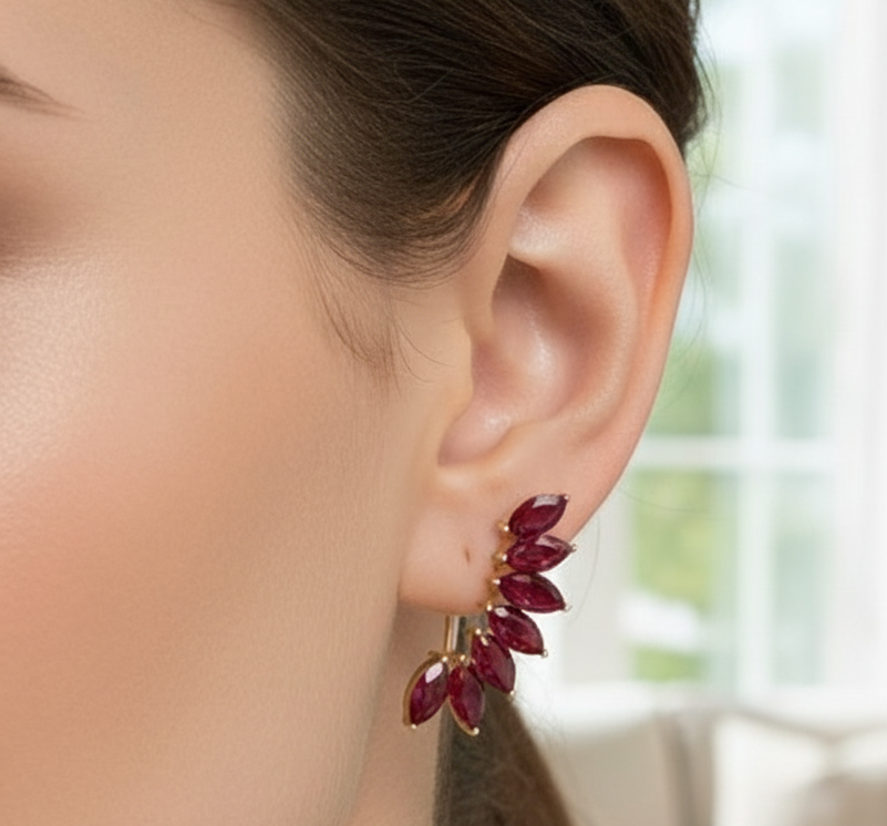 Red Crawler Earrings