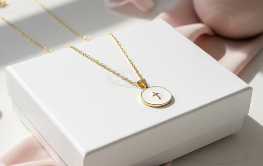 Delicate Gold Chain With Cross Charm - Jolie Femme Boutique