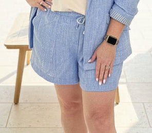 Light Chambray Pull On Short - Jolie Femme Boutique