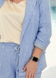 Light Chambray Blazer - Jolie Femme Boutique