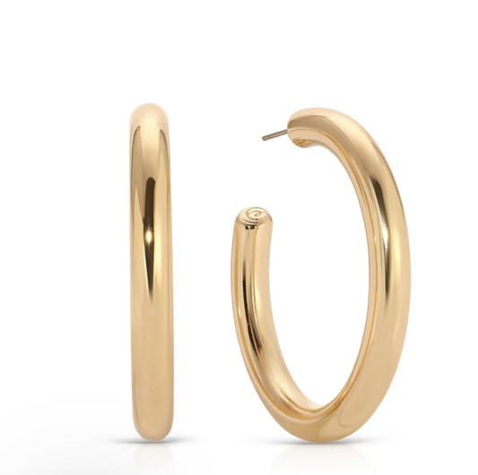 2 Inch Chunky Gold Hoop - Jolie Femme Boutique