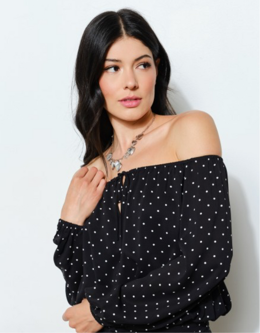Black Off-Shoulder Top