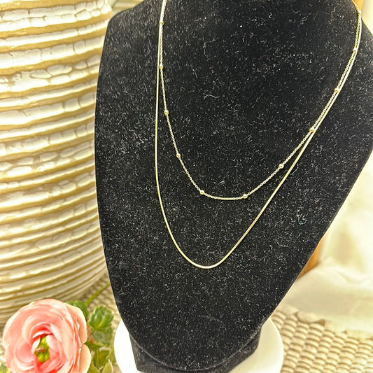 GOLD LAYERED CHAIN 16"-18" - Jolie Femme Boutique
