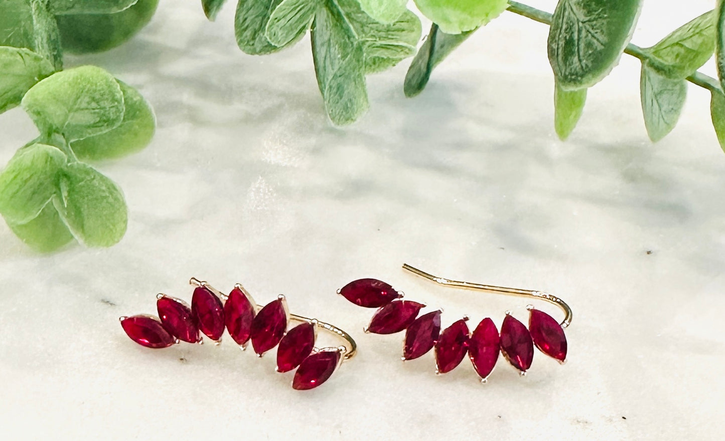 Red Crawler Earrings