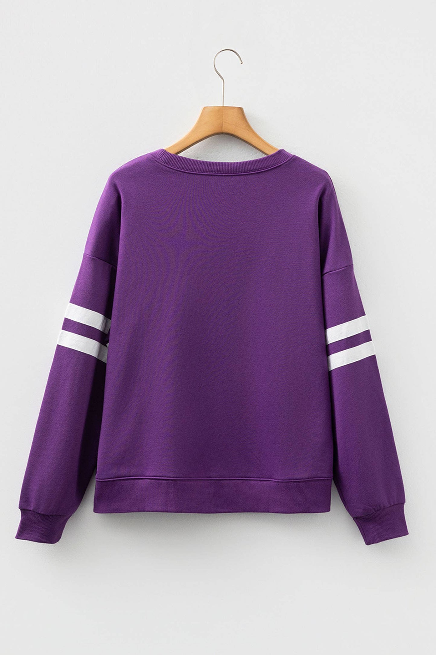 PREORDER-Sequin Mardi Gras Letter Graphic Varsity Sweatshirt