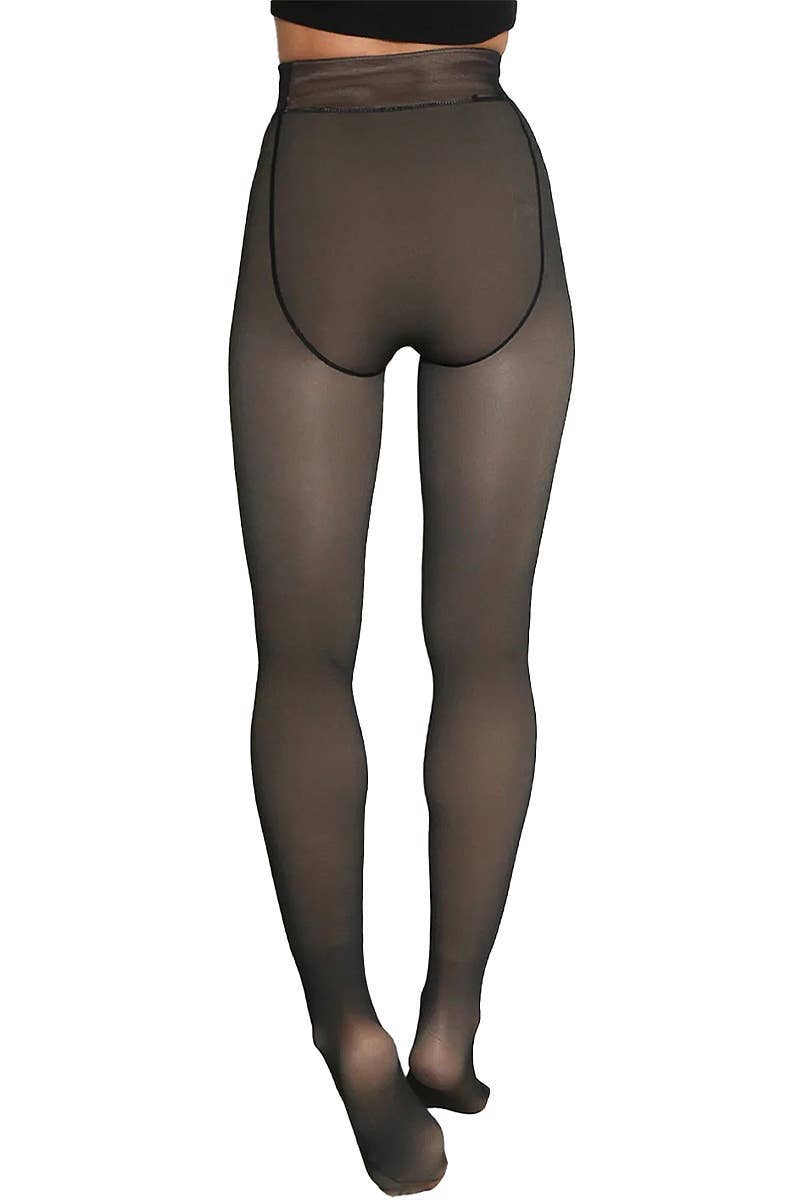 Sheer Fleece Lined Pantyhose Tights - Jolie Femme Boutique