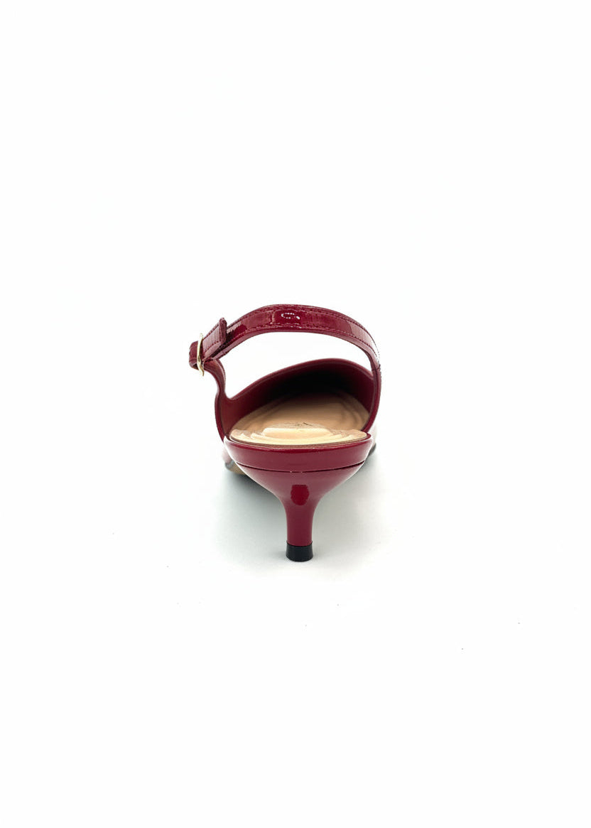 Red Patent Slingback Heel