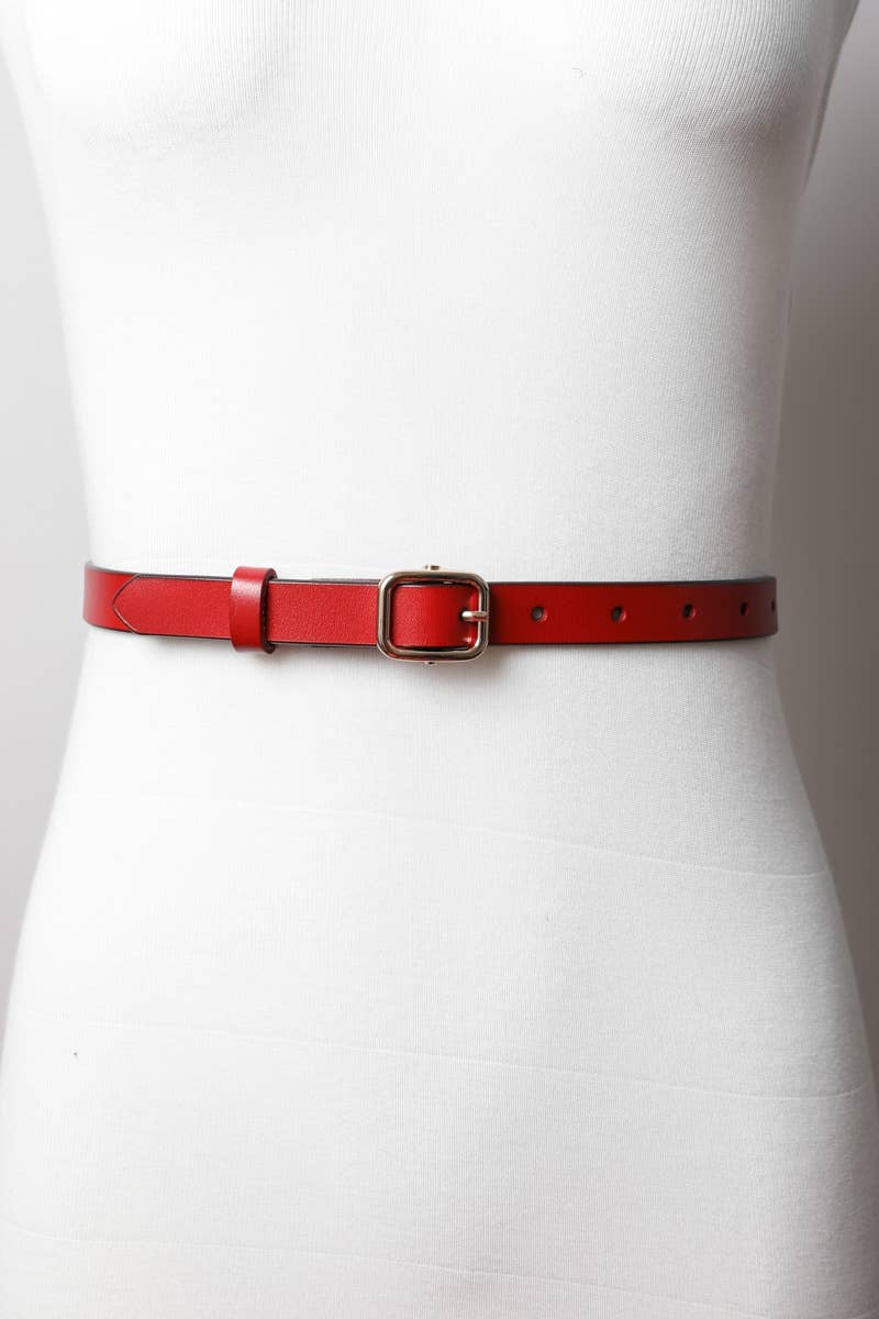 Skinny Leather Belt - Jolie Femme Boutique