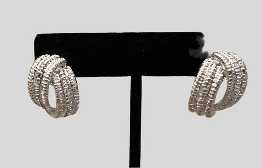 Coil Knot Earring Silver