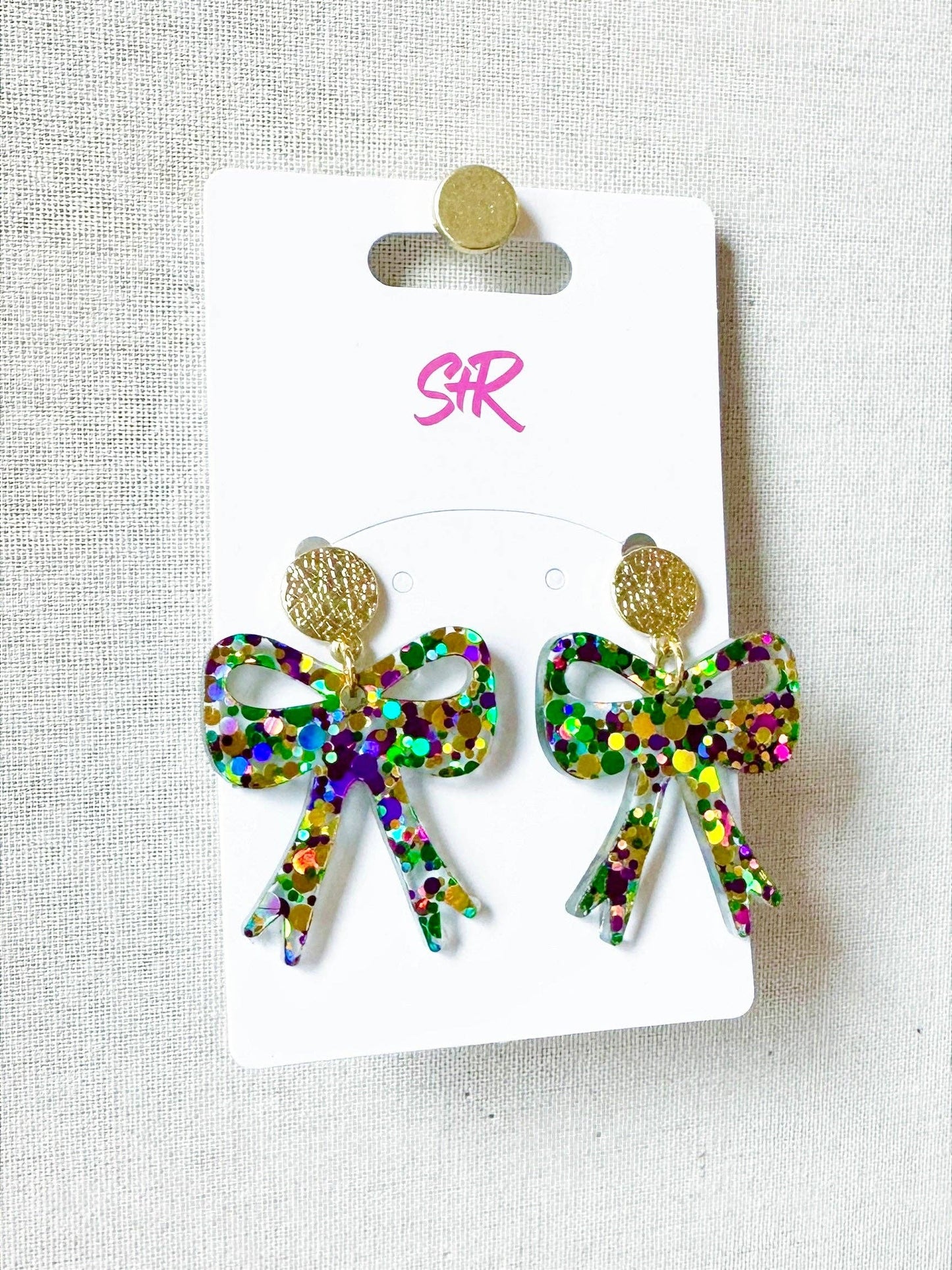 Mardi Gras Bow Dangle