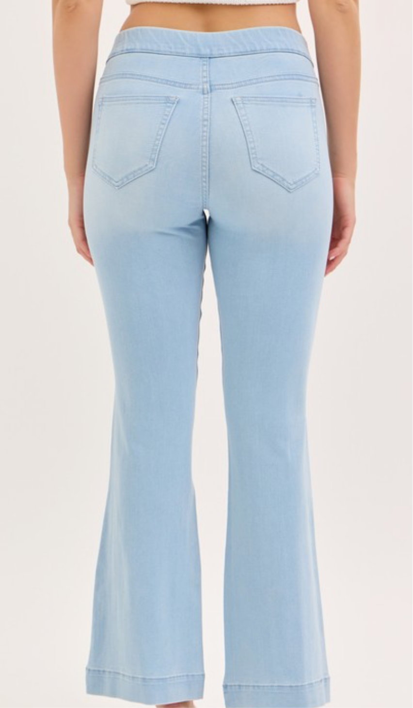 Pull On Mid Rise Flare Jegging