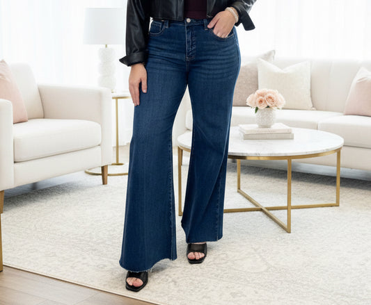 High Rise Wide Leg Palazzo Jean