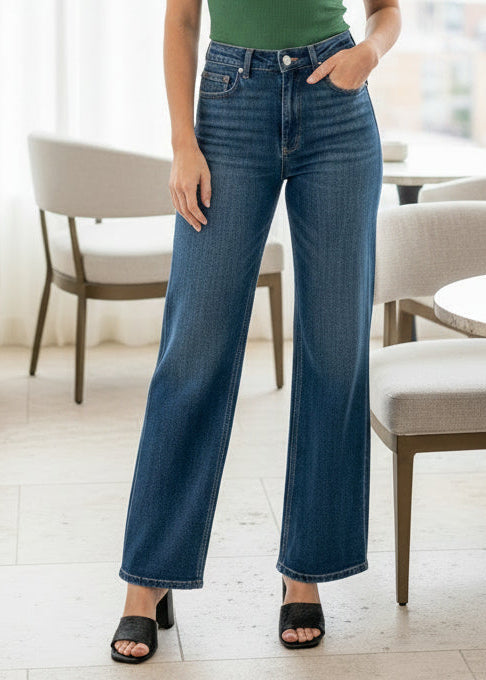 Tummy Control High Rise Straight Leg Jean