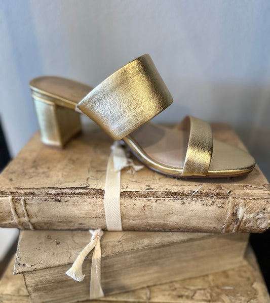 Liya Gold Metallic Heel - Jolie Femme Boutique