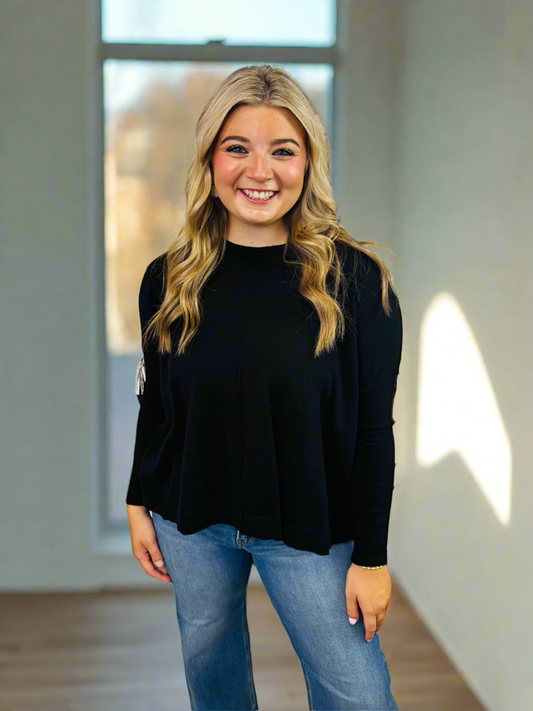 Long Sleeve HI-Low Sweater - Jolie Femme Boutique