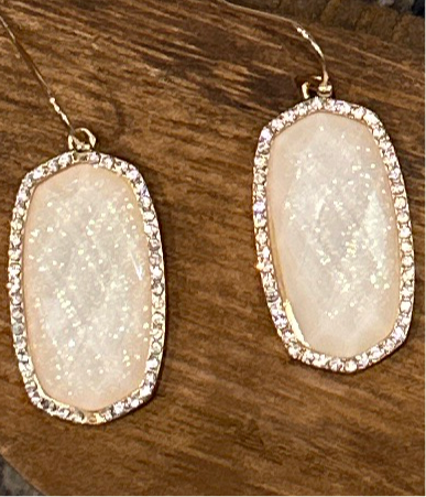 Oval Stone w/Rhinestone