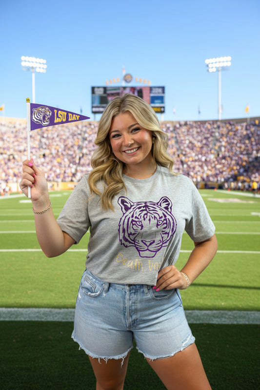 Glitter Purple & Gold Death Valley T-Shirt - Jolie Femme Boutique